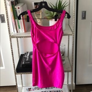 Kim K Hot Pink Dress w cut out